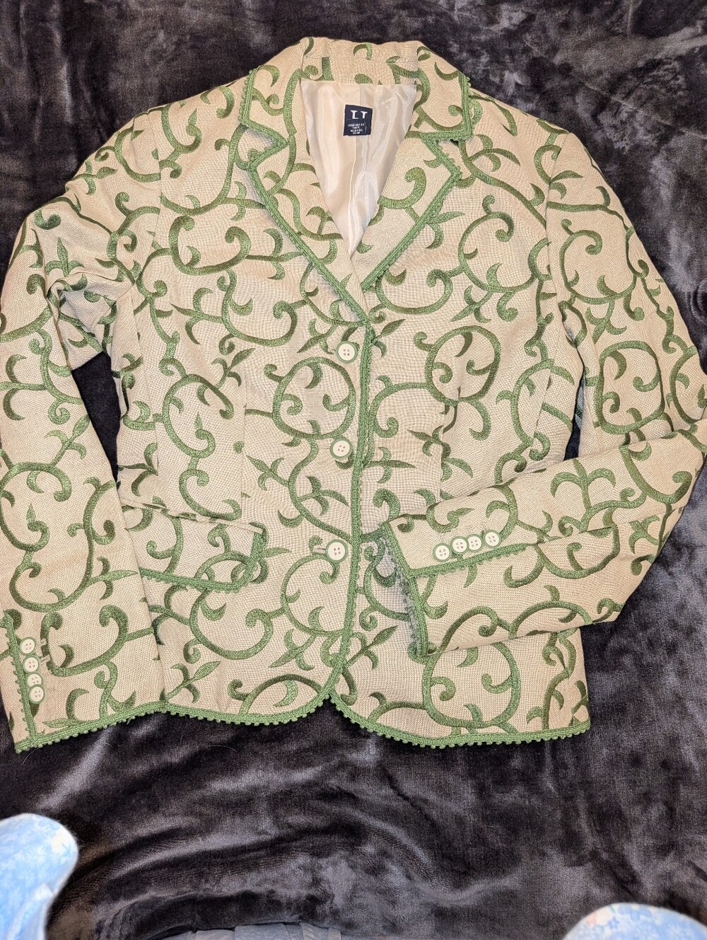 H By Hilfiger Linen Cotton Stunning Blazer Size 6 Wedding Garden Party - Picture 2 of 7